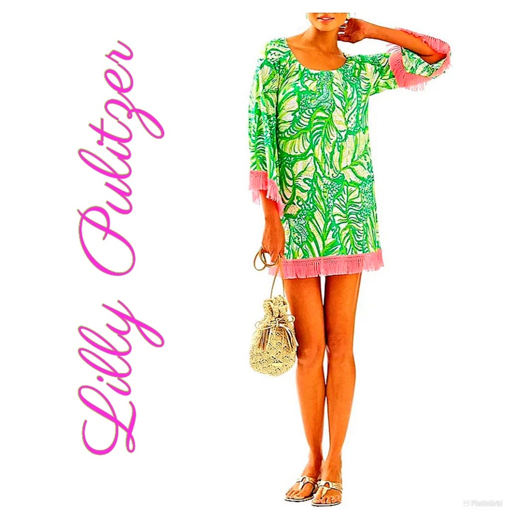 🌸Lilly Pulitzer Getaway Cover up in Toucan Green Coco Loca • L
